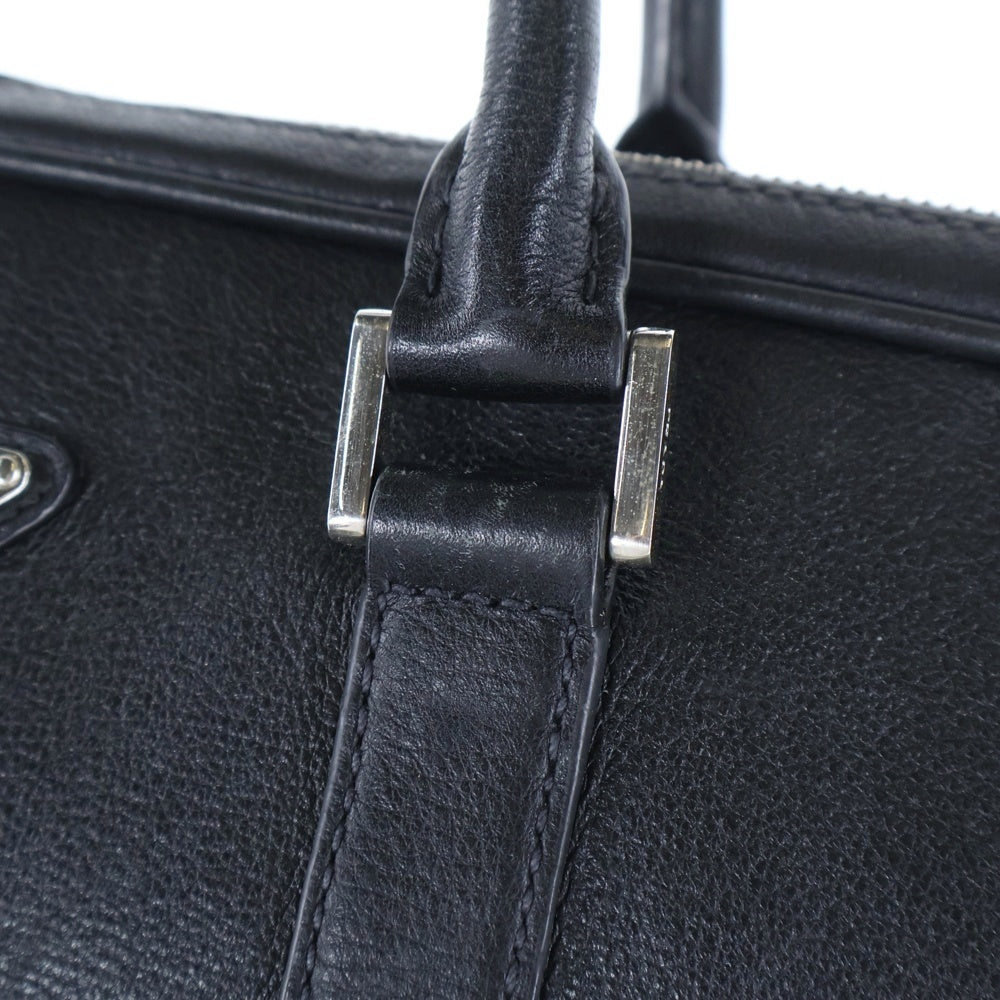 PRADA(プラダ) トライアングルプレート ヴィッテロレザーブリーフケース ビジネスバッグ ブラック 2VE368
