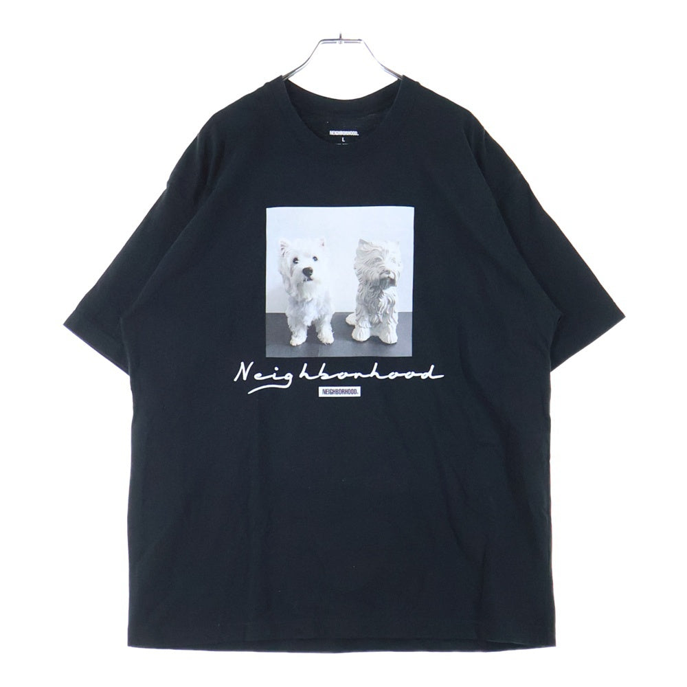 NEIGHBORHOOD(ネイバーフッド) 20SS C-TEE.SS 201PCNH-ST13 ヨークシャテリア フォトプリント クルーネック半袖Tシャツカットソー ブラック