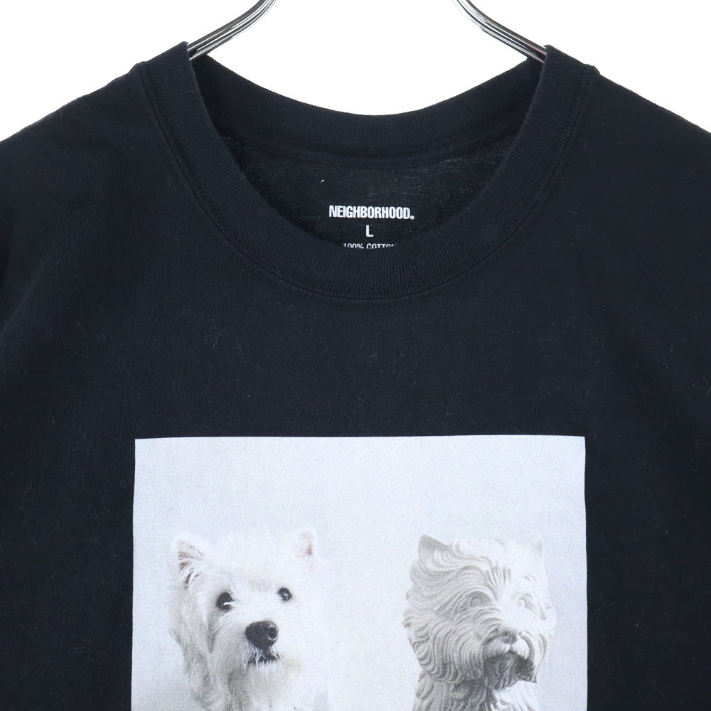 NEIGHBORHOOD(ネイバーフッド) 20SS C-TEE.SS 201PCNH-ST13 ヨークシャテリア フォトプリント クルーネック半袖Tシャツカットソー ブラック