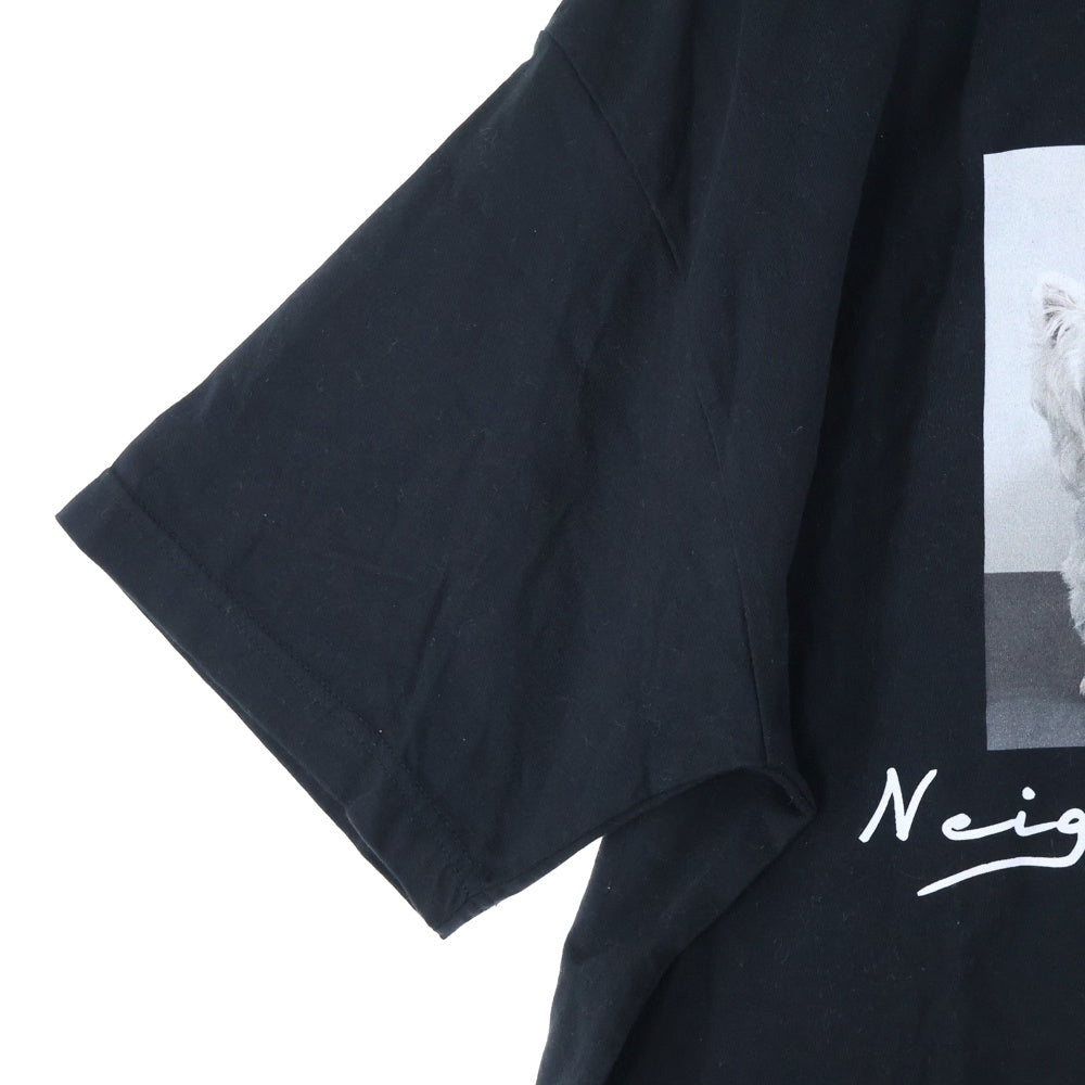 NEIGHBORHOOD(ネイバーフッド) 20SS C-TEE.SS 201PCNH-ST13 ヨークシャテリア フォトプリント クルーネック半袖Tシャツカットソー ブラック
