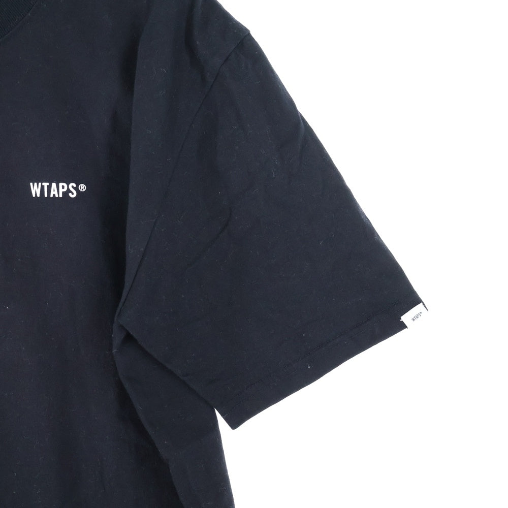 WTAPS(ダブルタップス) 22SS MON SCREEN TEE 火消しロゴ クルーネック半袖Tシャツカットソー ブラック