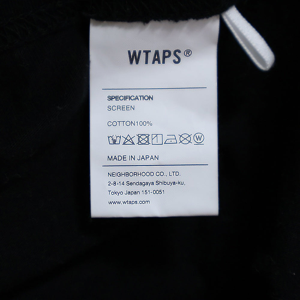 WTAPS(ダブルタップス) 22SS MON SCREEN TEE 火消しロゴ クルーネック半袖Tシャツカットソー ブラック