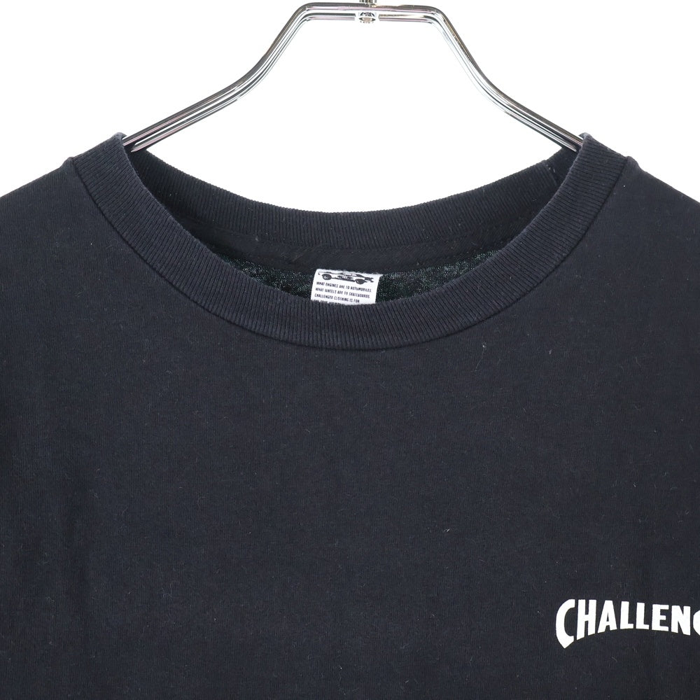CHALLENGER(チャレンジャー) END WAR L/S TEE 201MT-1300 エンド ウォー プリント クルーネック長袖Tシャツカットソー ロングスリーブ ロンT ブラック