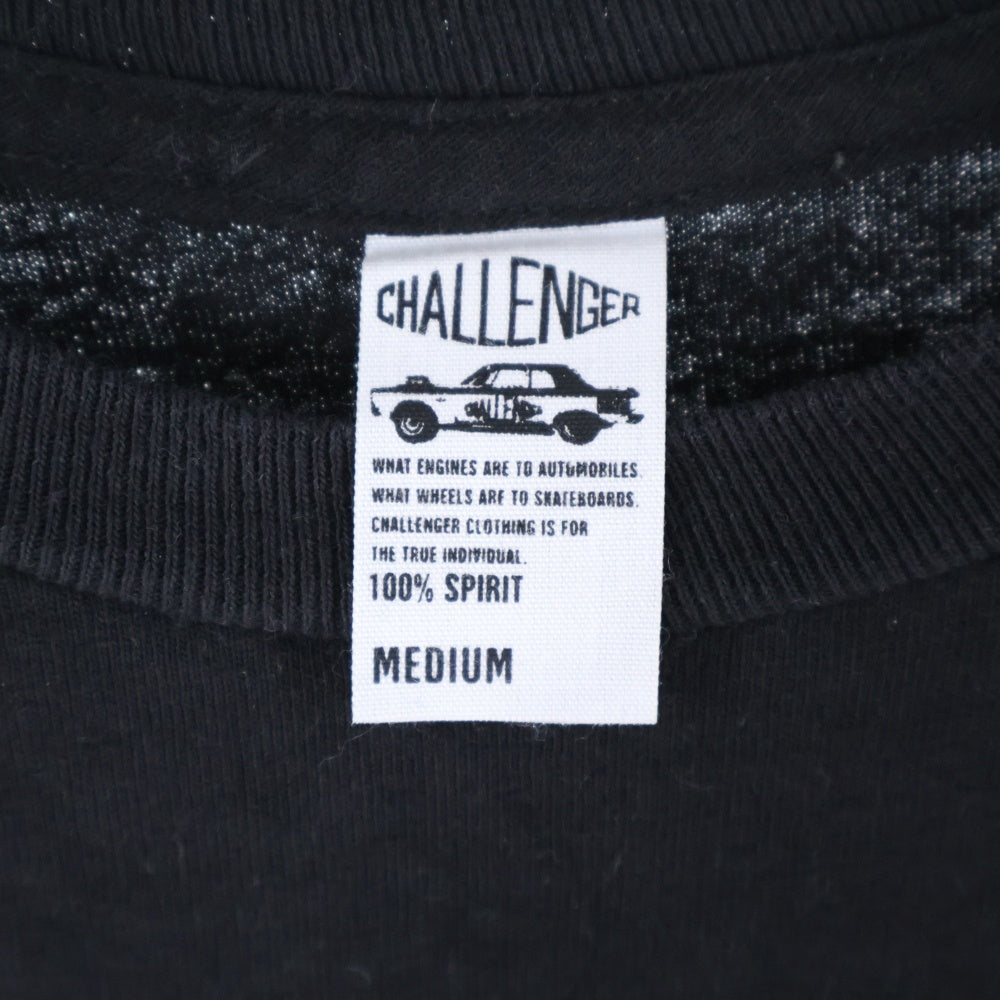 CHALLENGER(チャレンジャー) END WAR L/S TEE 201MT-1300 エンド ウォー プリント クルーネック長袖Tシャツカットソー ロングスリーブ ロンT ブラック