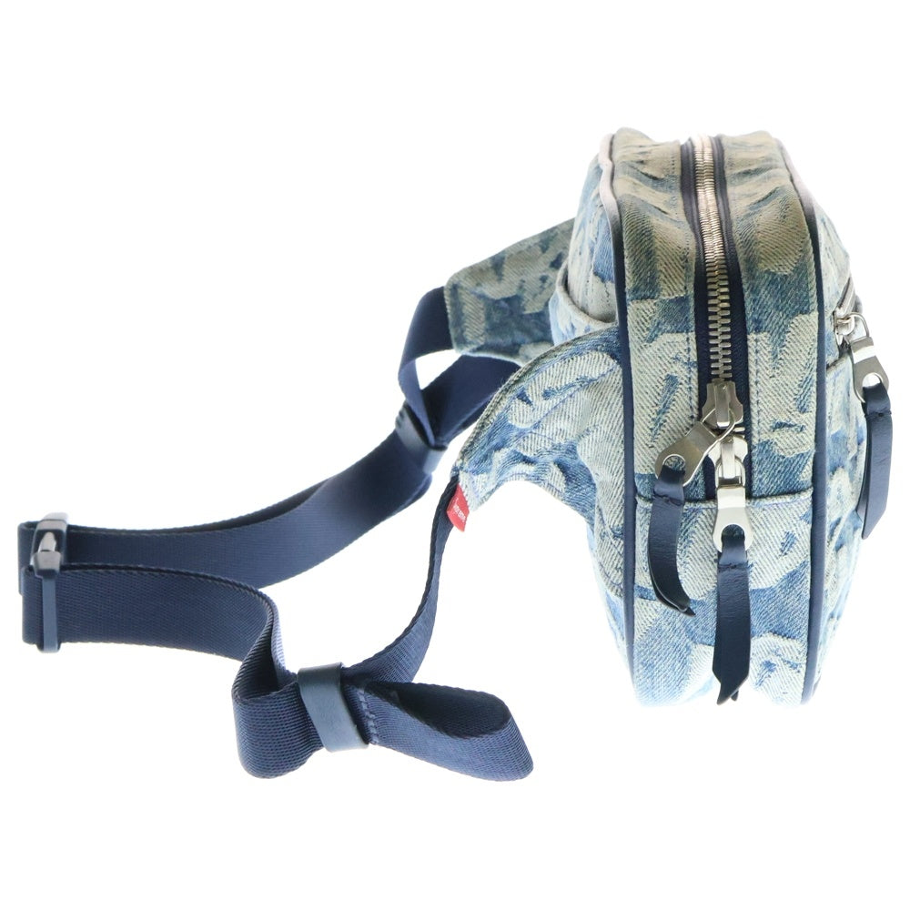 SUPREME(シュプリーム) 22SS Fat Tip Jacquard Denim Waist Bag ファットティップジャカードデニムウエストバッグ ショルダーバッグ ブルー