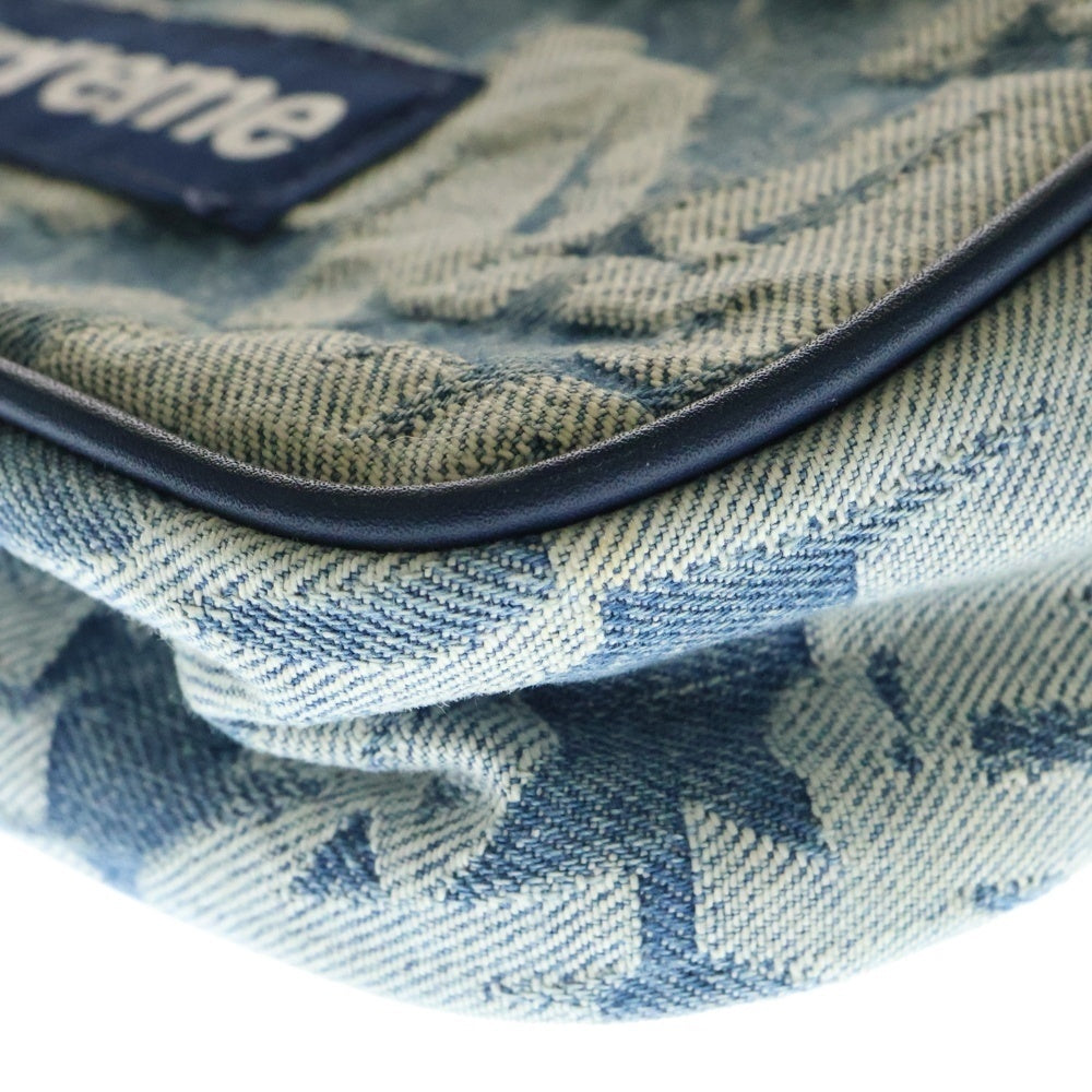 SUPREME(シュプリーム) 22SS Fat Tip Jacquard Denim Waist Bag ファットティップジャカードデニムウエストバッグ ショルダーバッグ ブルー