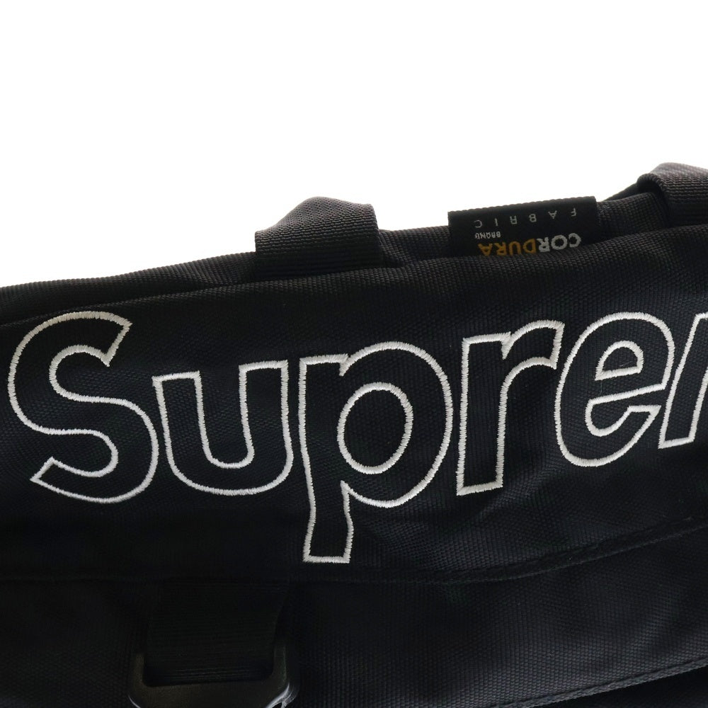 SUPREME(シュプリーム) 19AW Waist Bag ロゴ刺繍ウエストバッグ ショルダーバッグ ブラック