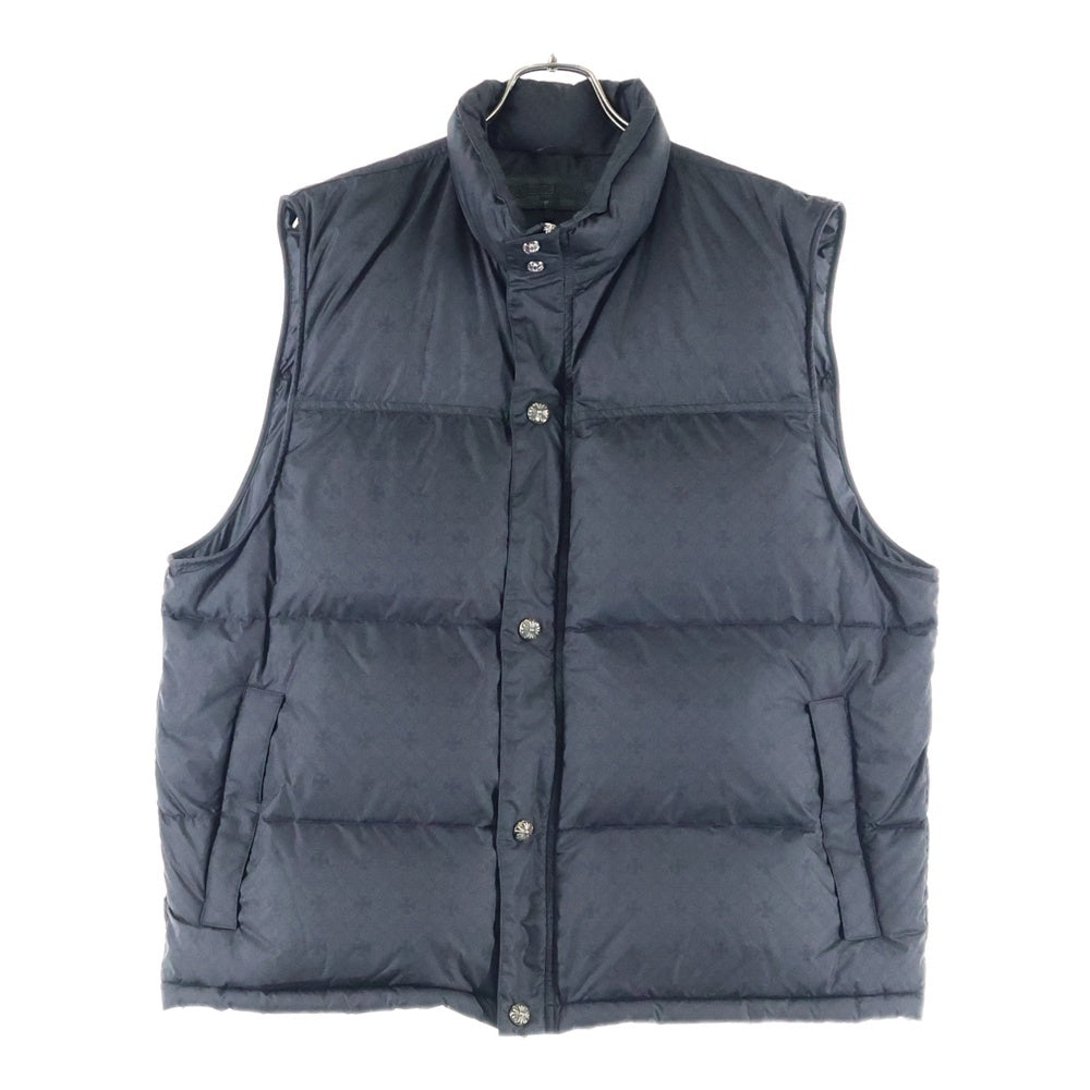 CHROME HEARTS(クロムハーツ) STIFF VEST スティッフ CHプラス総柄クロスボールボタンナイロンダウンベスト ブラック