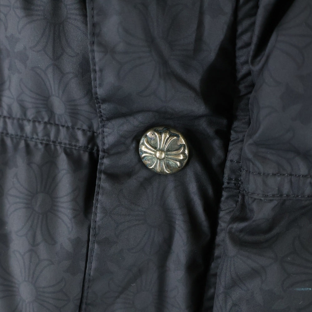 CHROME HEARTS(クロムハーツ) STIFF VEST スティッフ CHプラス総柄クロスボールボタンナイロンダウンベスト ブラック