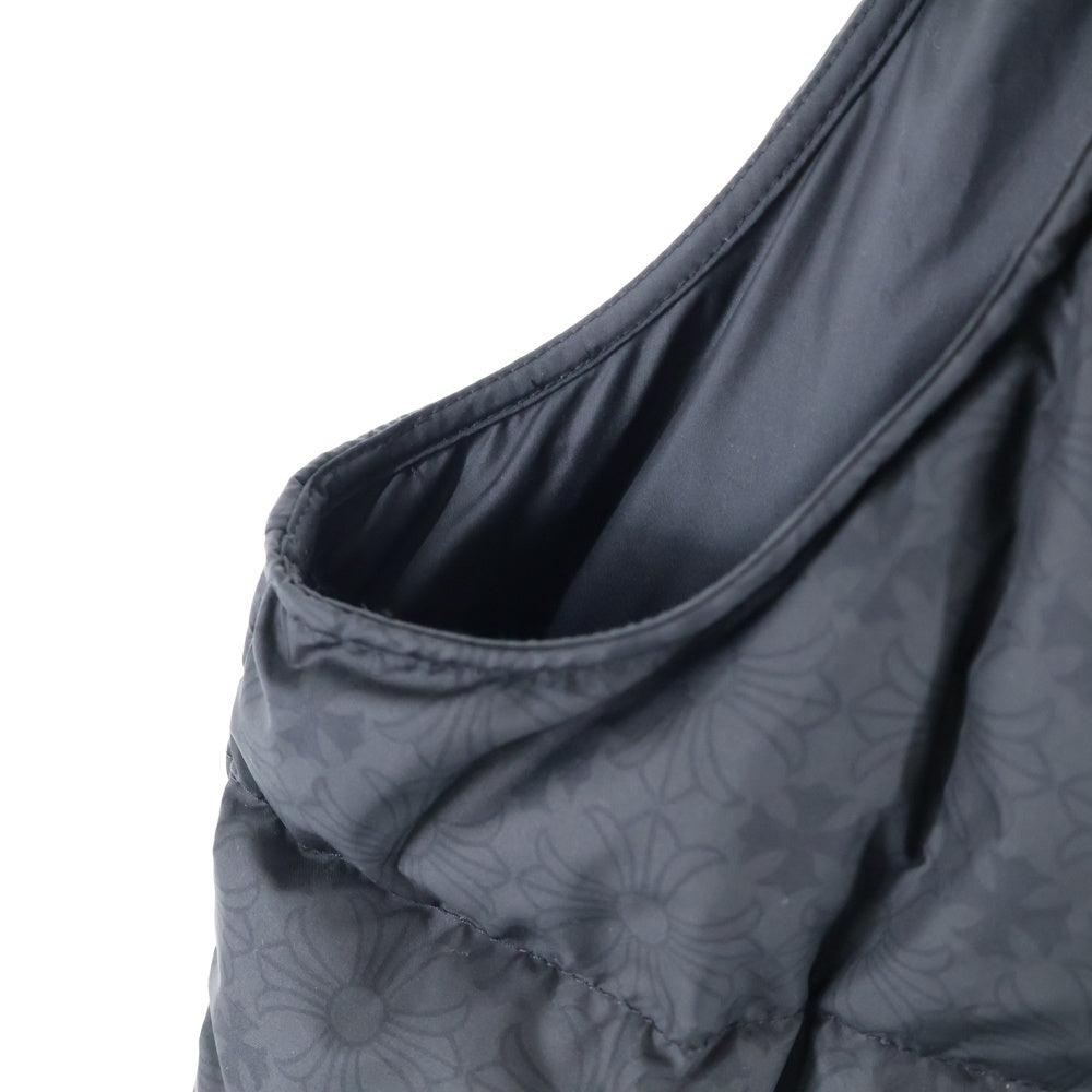 CHROME HEARTS(クロムハーツ) STIFF VEST スティッフ CHプラス総柄クロスボールボタンナイロンダウンベスト ブラック