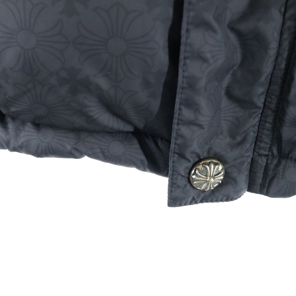 CHROME HEARTS(クロムハーツ) STIFF VEST スティッフ CHプラス総柄クロスボールボタンナイロンダウンベスト ブラック