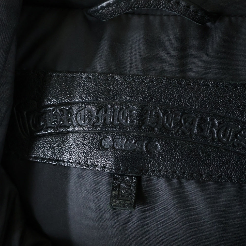 CHROME HEARTS(クロムハーツ) STIFF VEST スティッフ CHプラス総柄クロスボールボタンナイロンダウンベスト ブラック