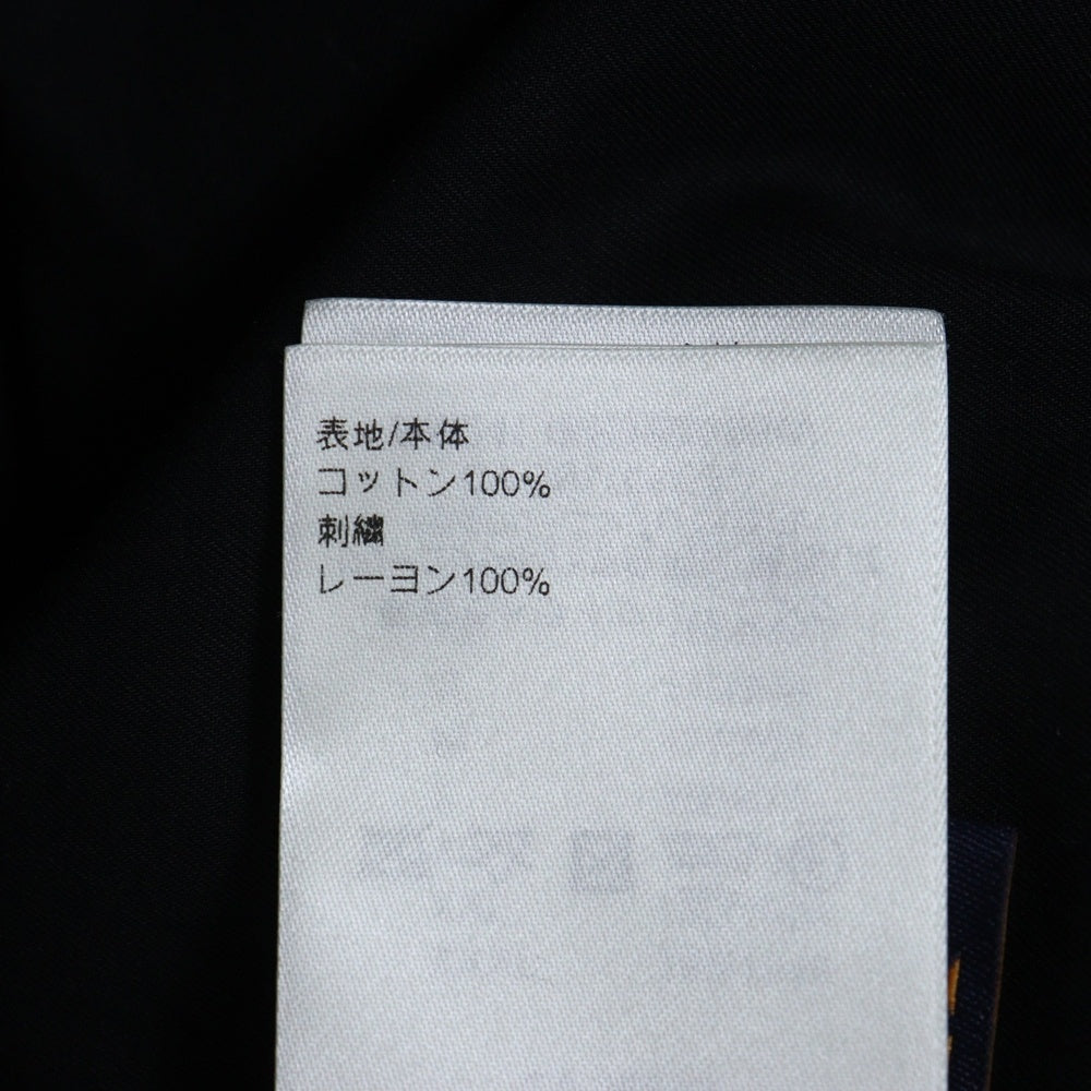 LOUIS VUITTON(ルイヴィトン) 24SS ロゴ刺繍半袖オープンカラーシャツ ブラック RM241 IKE HQS95W