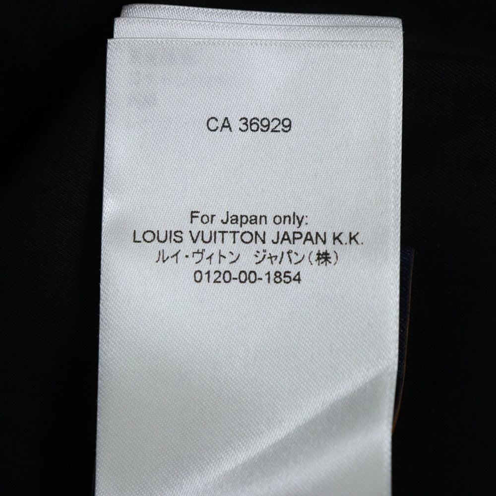 LOUIS VUITTON(ルイヴィトン) 24SS ロゴ刺繍半袖オープンカラーシャツ ブラック RM241 IKE HQS95W