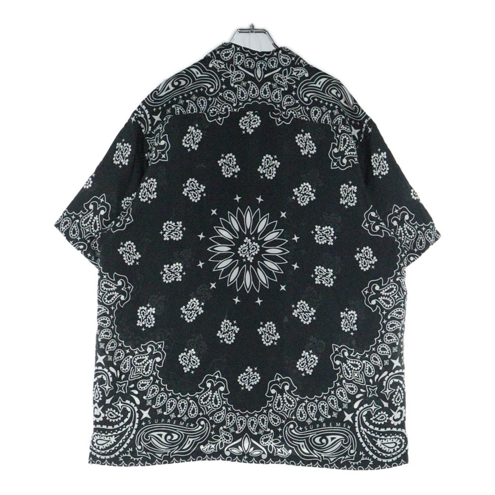 SUPREME(シュプリーム) 21SS Bandana Silk Shirts バンダナシルク半袖シャツ ブラック