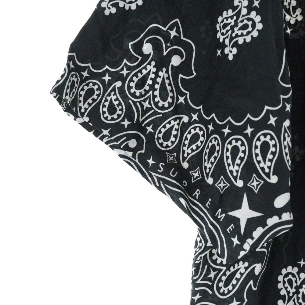 SUPREME(シュプリーム) 21SS Bandana Silk Shirts バンダナシルク半袖シャツ ブラック