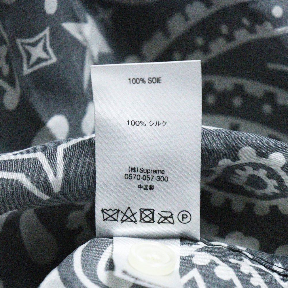 SUPREME(シュプリーム) 21SS Bandana Silk Shirts バンダナシルク半袖シャツ ブラック