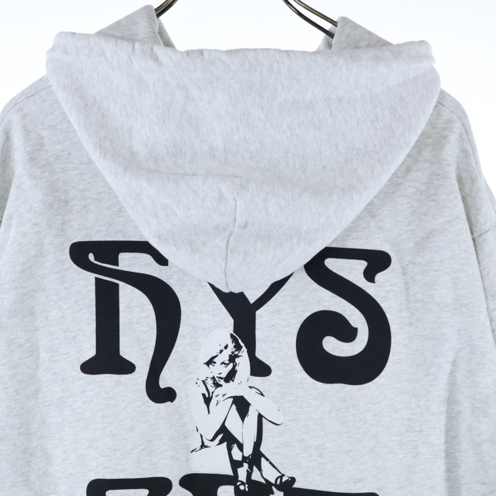 HYSTERIC GLAMOUR(ヒステリックグラマー) 23AW ×WIND AND SEA HOODIE WDS-C-HYS-24-Q2-07 ウィンダシー バックロゴプリント プルオーバー フーディ パーカー グレー