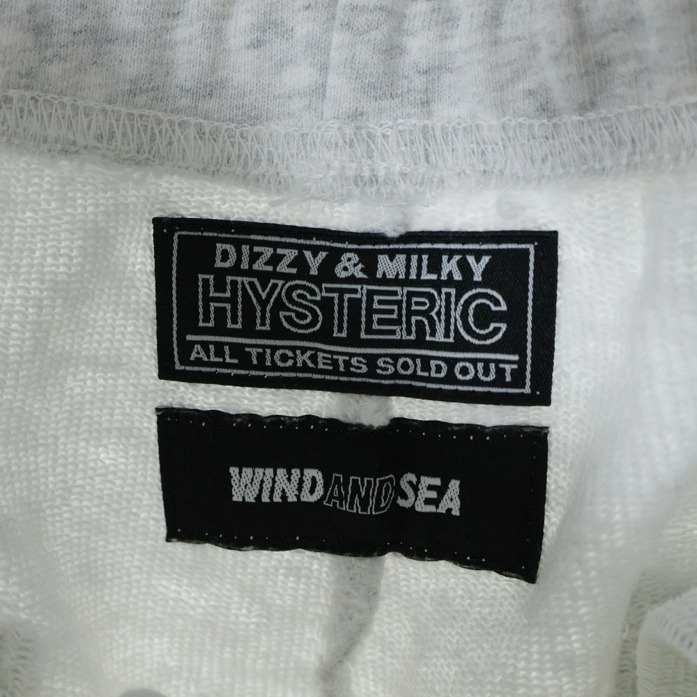 HYSTERIC GLAMOUR(ヒステリックグラマー) 23AW × WIND AND SEA SWEAT PANTS WDS-C-HYS-24-Q2-09 フロントロゴ刺繍 スウェットパンツ