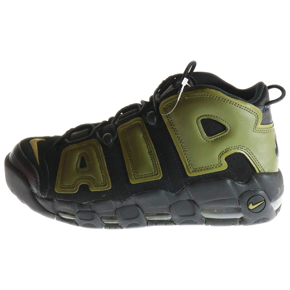 NIKE(ナイキ) AIR MORE UPTEMPO 96 Rough Green DH8011-001 エアモアアップテンポ ラフグリーン ハイカットスニーカー シューズ カーキ/ブラック US10/28cm