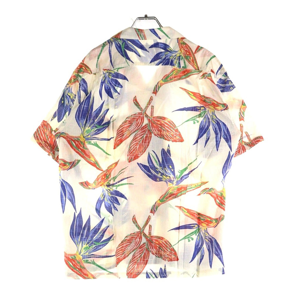 SUN SURF(サンサーフ) COTTON LINEN SLUBYARN OPEN SHIRTS BIRD OF PARADISE SS38687 コットンリネンスラブヤーン半袖オープンカラーシャツ マルチカラー