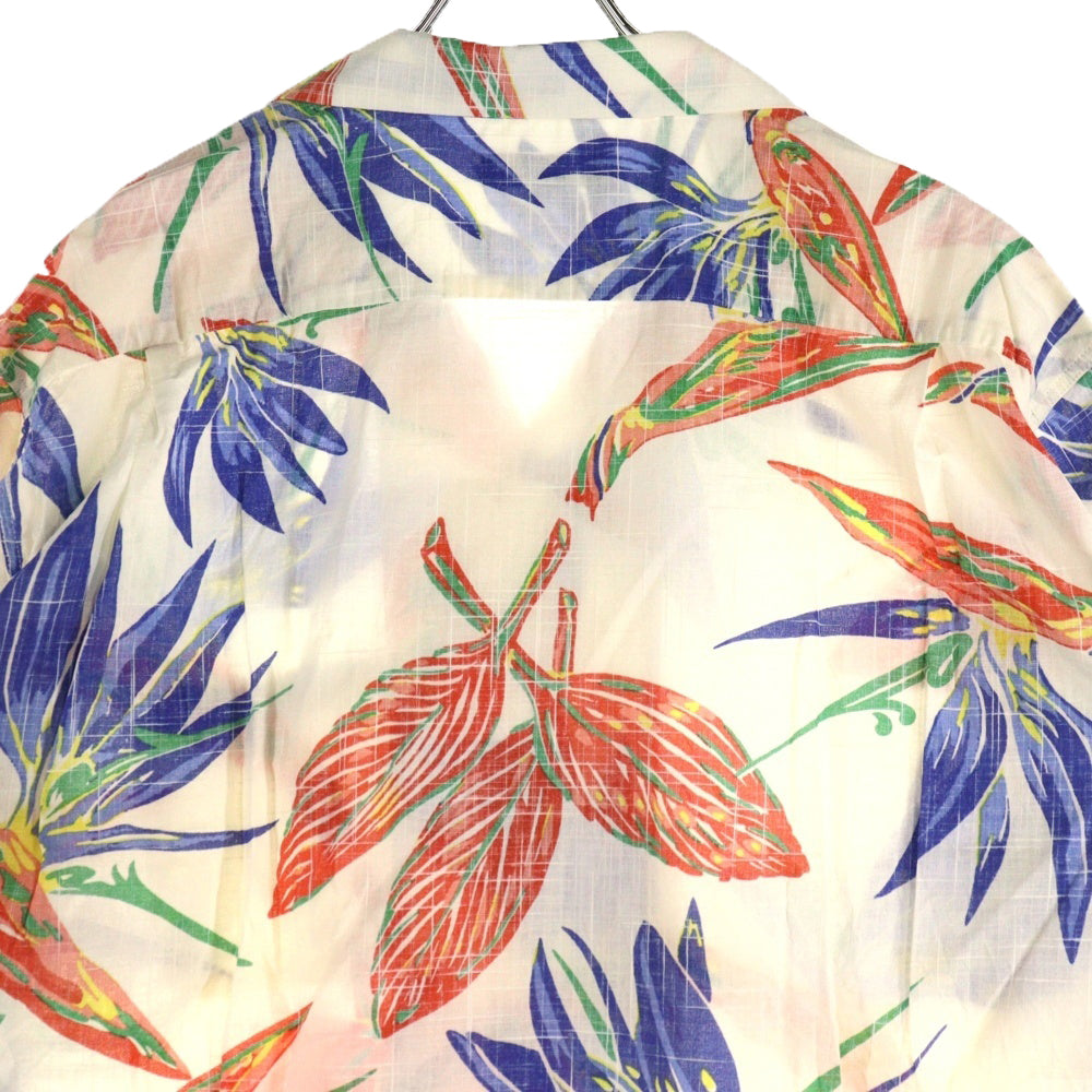 SUN SURF(サンサーフ) COTTON LINEN SLUBYARN OPEN SHIRTS BIRD OF PARADISE SS38687 コットンリネンスラブヤーン半袖オープンカラーシャツ マルチカラー
