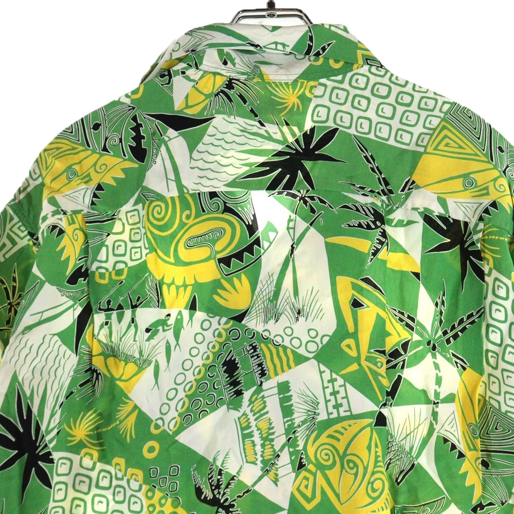 SUN SURF(サンサーフ) HAWAIIAN PICTOGRAPH SS38034 ハワイアンピクトグラム半袖オープンカラーシャツ アロハシャツ グリーン