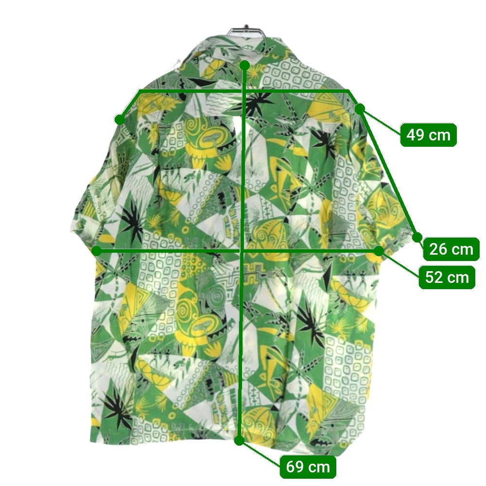SUN SURF(サンサーフ) HAWAIIAN PICTOGRAPH SS38034 ハワイアンピクトグラム半袖オープンカラーシャツ アロハシャツ グリーン