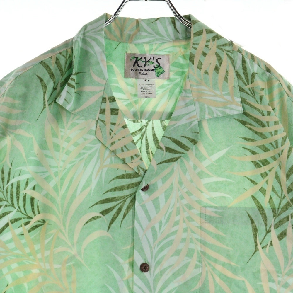 KY'S(ケー・ワイ・エス) ALOHA SHIRTS 総柄アロハシャツ グリーン