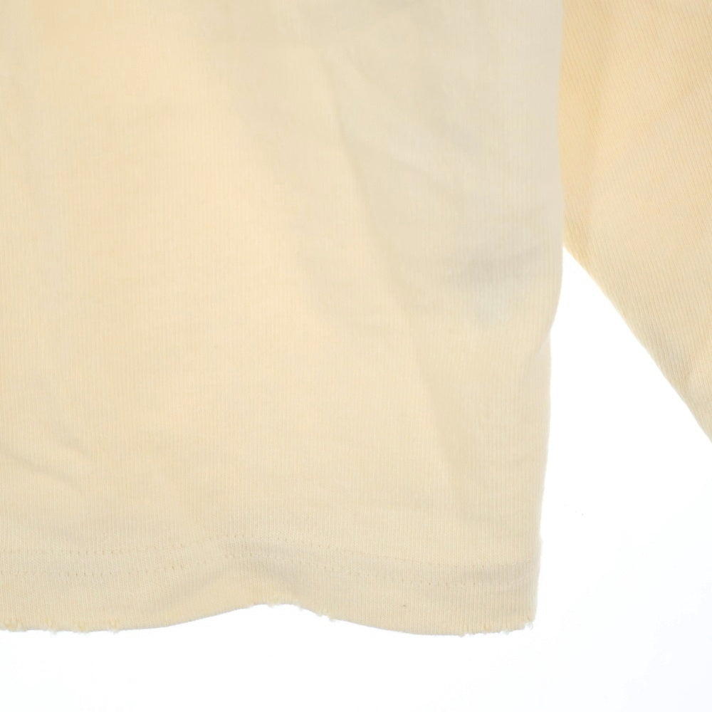 Honor The Gift(オナーザギフト) over size rugby shirt ダメージ加工 オーバーサイズラグビーシャツ ラガーシャツ アイボリー