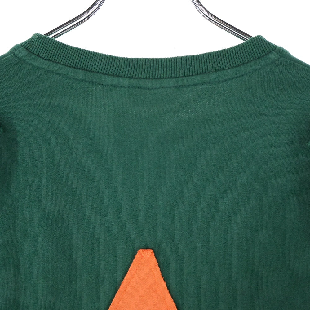 NO BRAND(ノーブランド) la fam sew and cut star LS フロントロゴ刺繍クルーネックロングスリーブTシャツカットソー ロンT グリーン