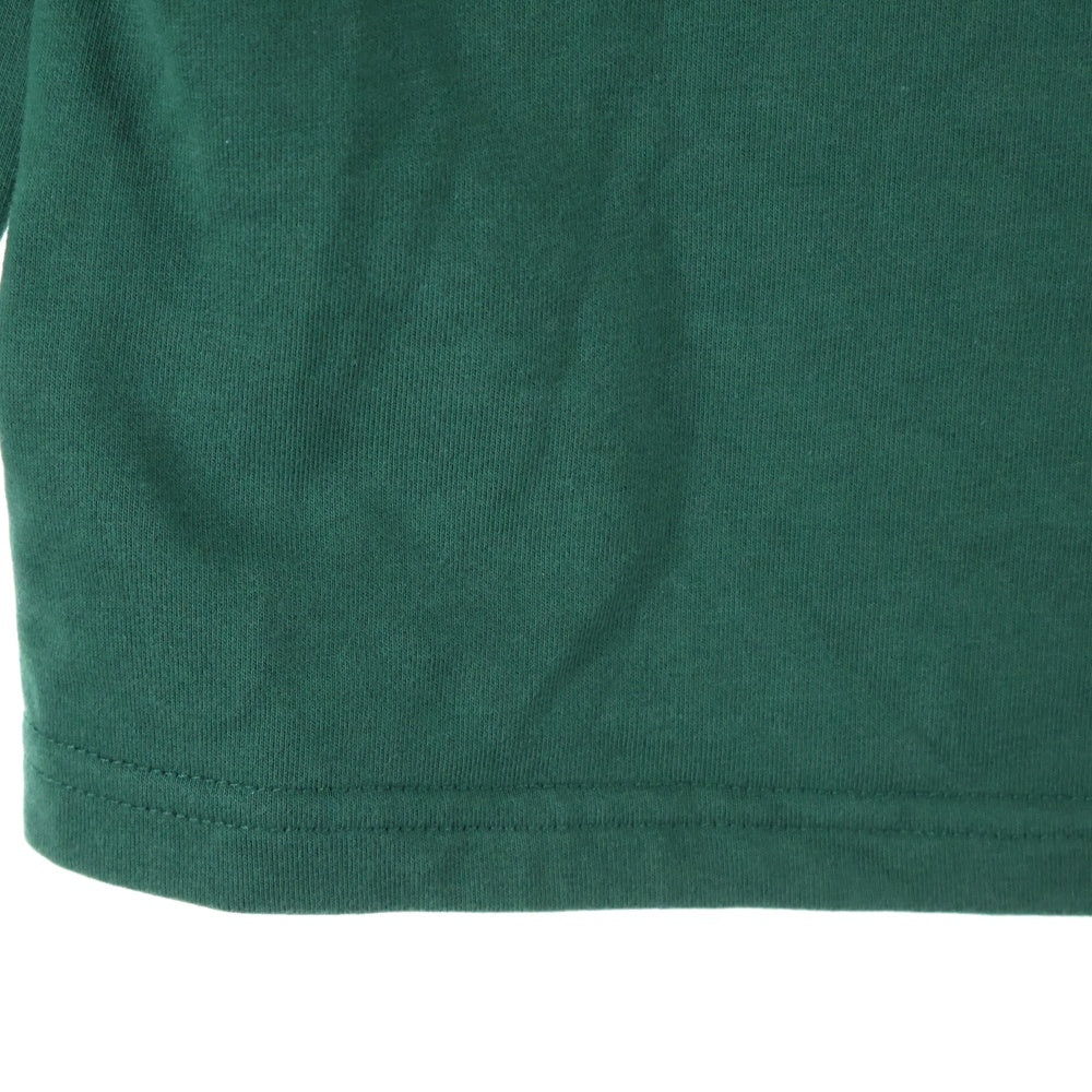 NO BRAND(ノーブランド) la fam sew and cut star LS フロントロゴ刺繍クルーネックロングスリーブTシャツカットソー ロンT グリーン