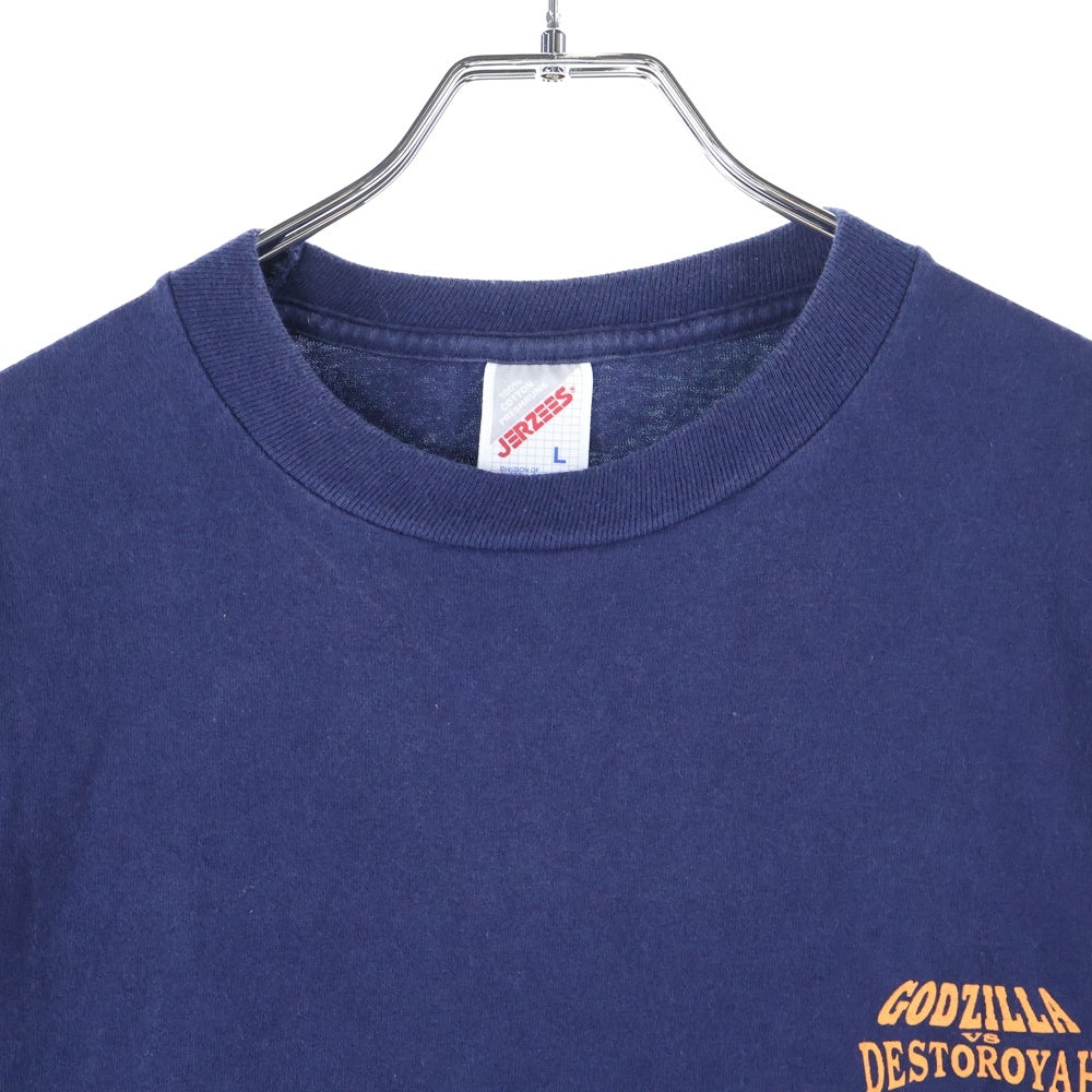 VINTAGE(ヴィンテージ) 90s vintage godzilla destroyah jerzeesタグ ゴジラvsデストロイア ムービーT クルーネック半袖Tシャツカットソー ネイビー