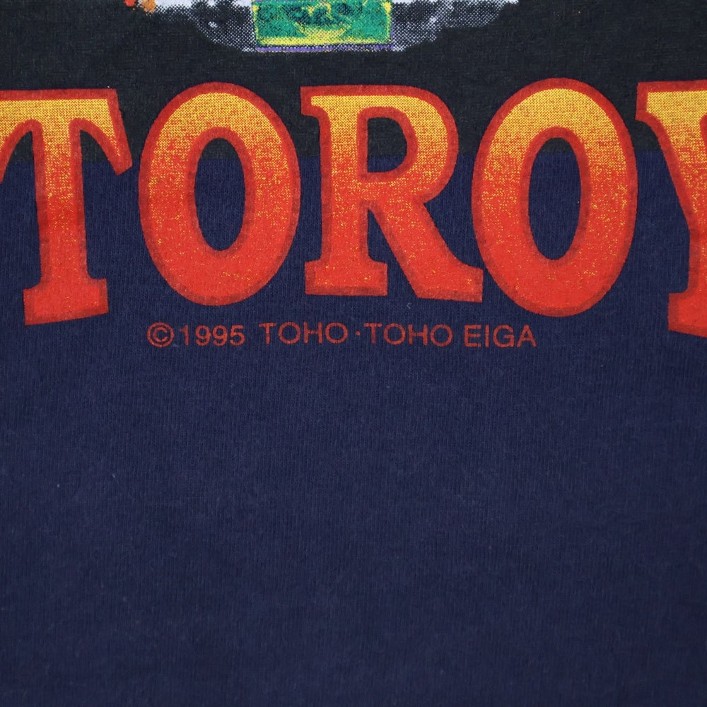 VINTAGE(ヴィンテージ) 90s vintage godzilla destroyah jerzeesタグ ゴジラvsデストロイア ムービーT クルーネック半袖Tシャツカットソー ネイビー