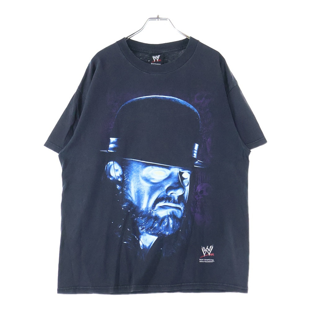 VINTAGE(ヴィンテージ) 00s vintage WWE the undertaker ジアンダーテイカー クルーネック半袖Tシャツカットソー ブラック