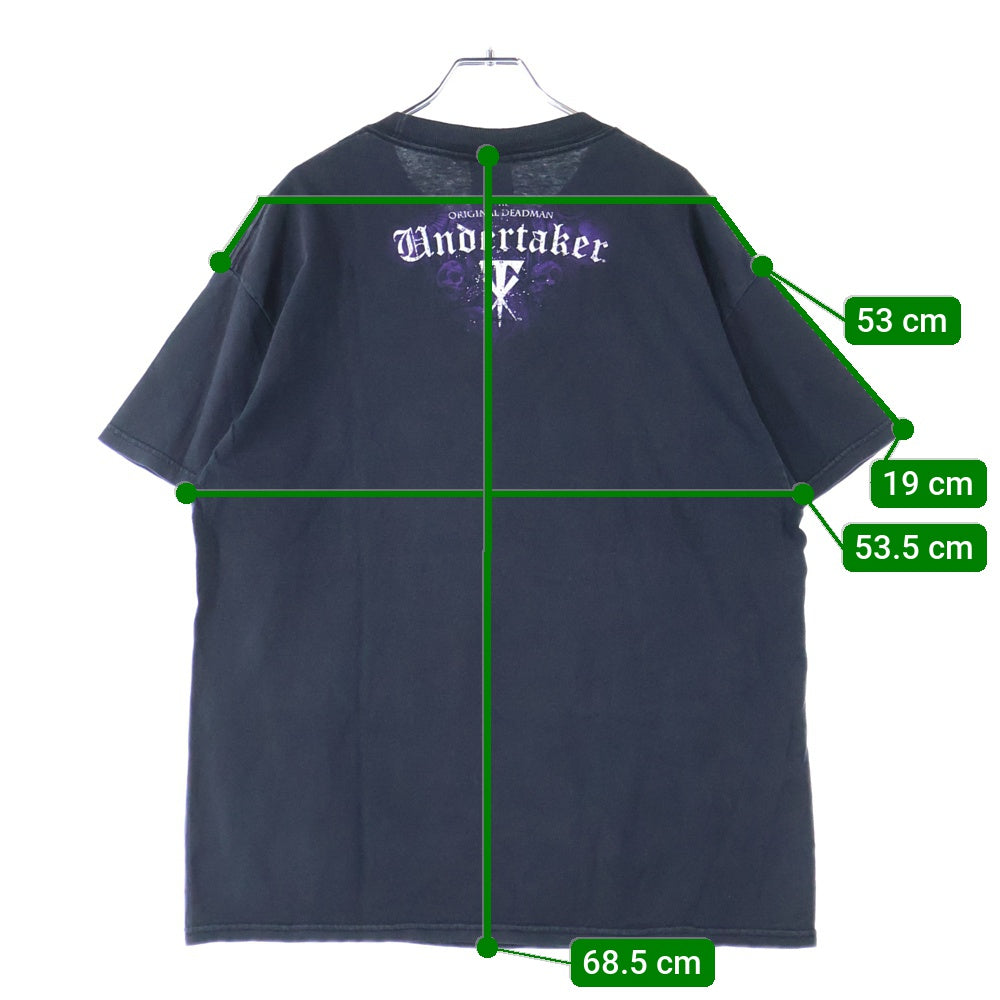 VINTAGE(ヴィンテージ) 00s vintage WWE the undertaker ジアンダーテイカー クルーネック半袖Tシャツカットソー ブラック
