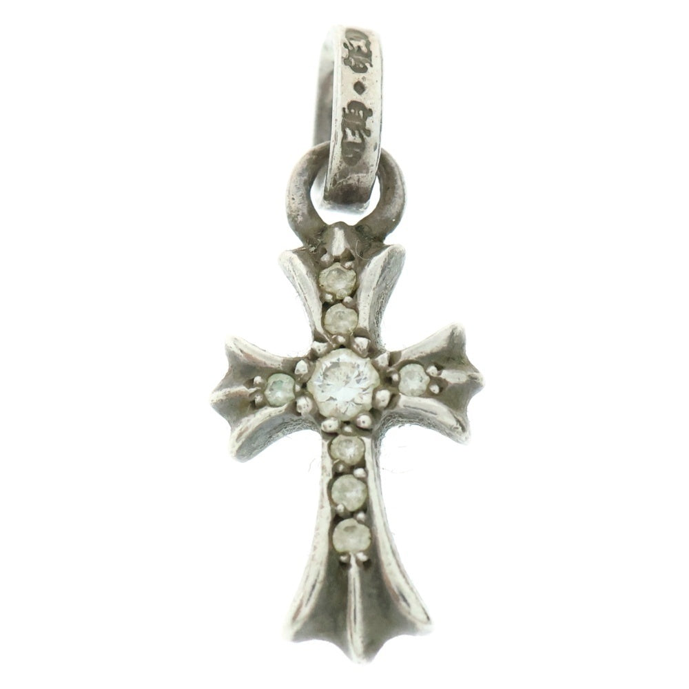 CHROME HEARTS(クロムハーツ) CRS BBYFAT P DMND ベイビーファットクロス PAVEダイヤ ペンダントトップ シルバー BCA234