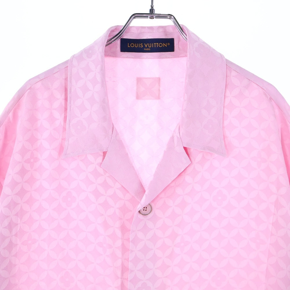 LOUIS VUITTON(ルイヴィトン) 25AW モノグラムジャガード半袖シャツ ピンク RM252M WYK HTS72W