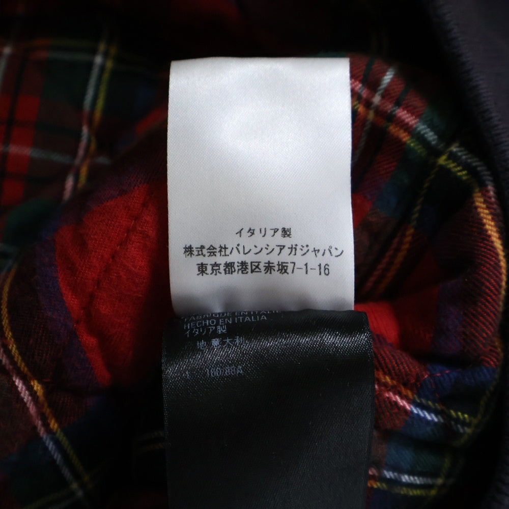 BALENCIAGA(バレンシアガ) NAVY BLUE Jacket with standing collar スタンディングカラー ジップアップ中綿ジャケット ネイビー 681426 TBP01