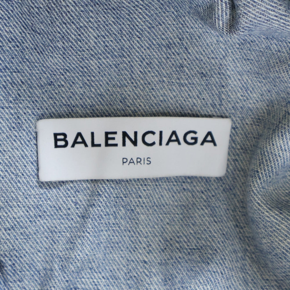 BALENCIAGA(バレンシアガ) 16AW 再構築スウイングデニムジャケット ブルー 446443 TSB06