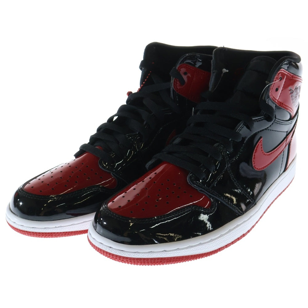NIKE(ナイキ) AIR JORDAN 1 RETRO HIGH OG BRED PATENT 555088-063 エアジョーダン1レトロハイ ブレッド パテント ハイカットスニーカー レッド/ブラック US9/27.0cm