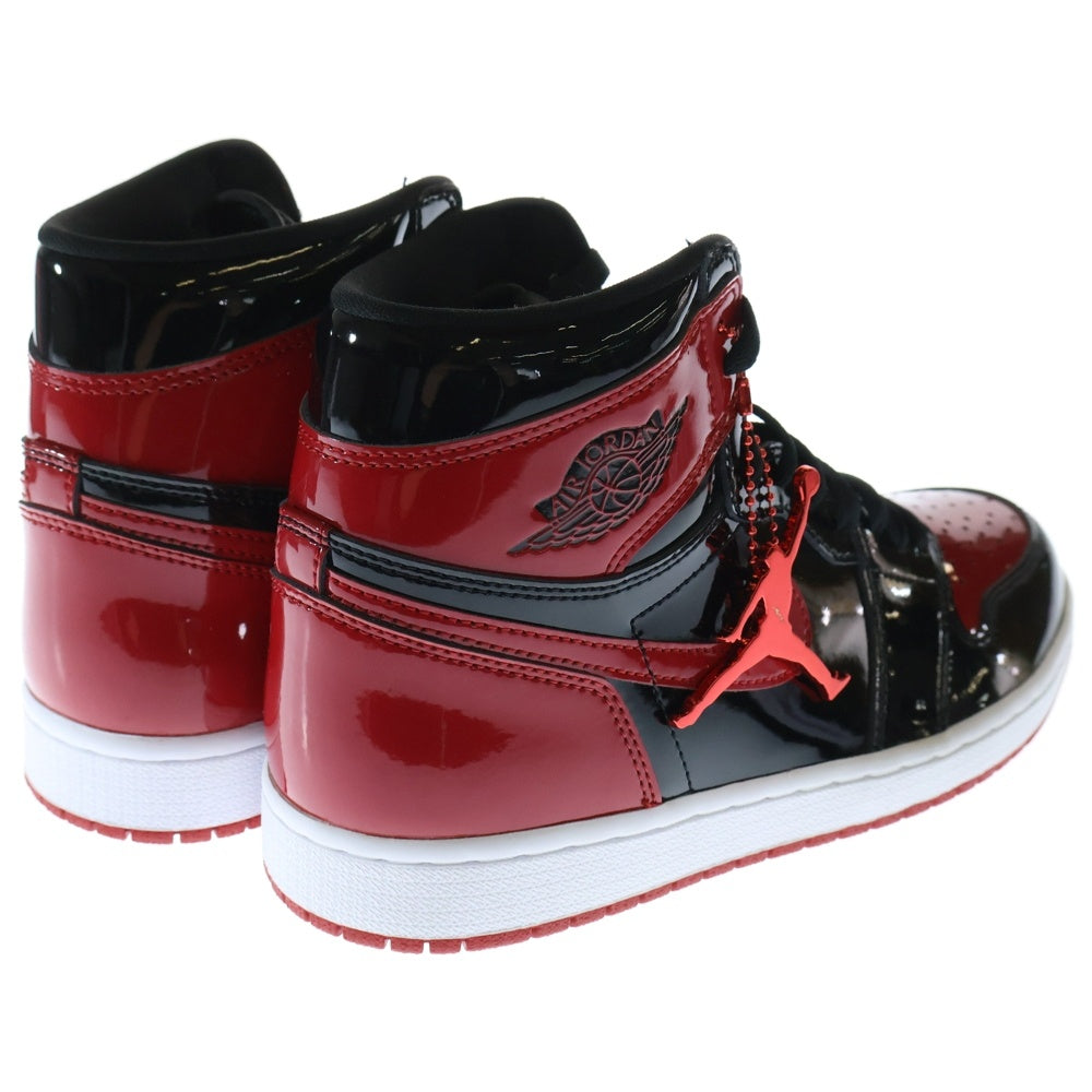 NIKE(ナイキ) AIR JORDAN 1 RETRO HIGH OG BRED PATENT 555088-063 エアジョーダン1レトロハイ ブレッド パテント ハイカットスニーカー レッド/ブラック US9/27.0cm