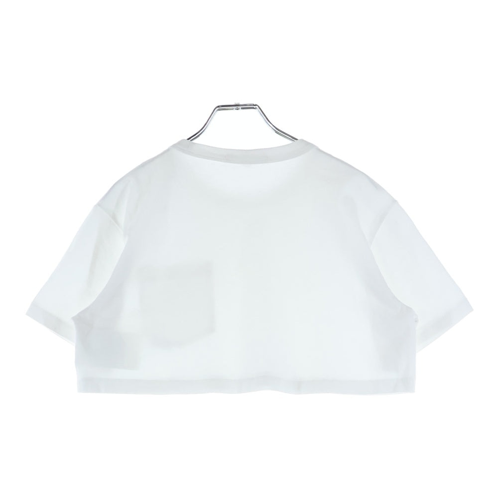ALEXANDER WANG(アレキサンダーワン) クロップド ポッケト クルーネック半袖Tシャツカットソー ホワイト レディース 1CC2221635