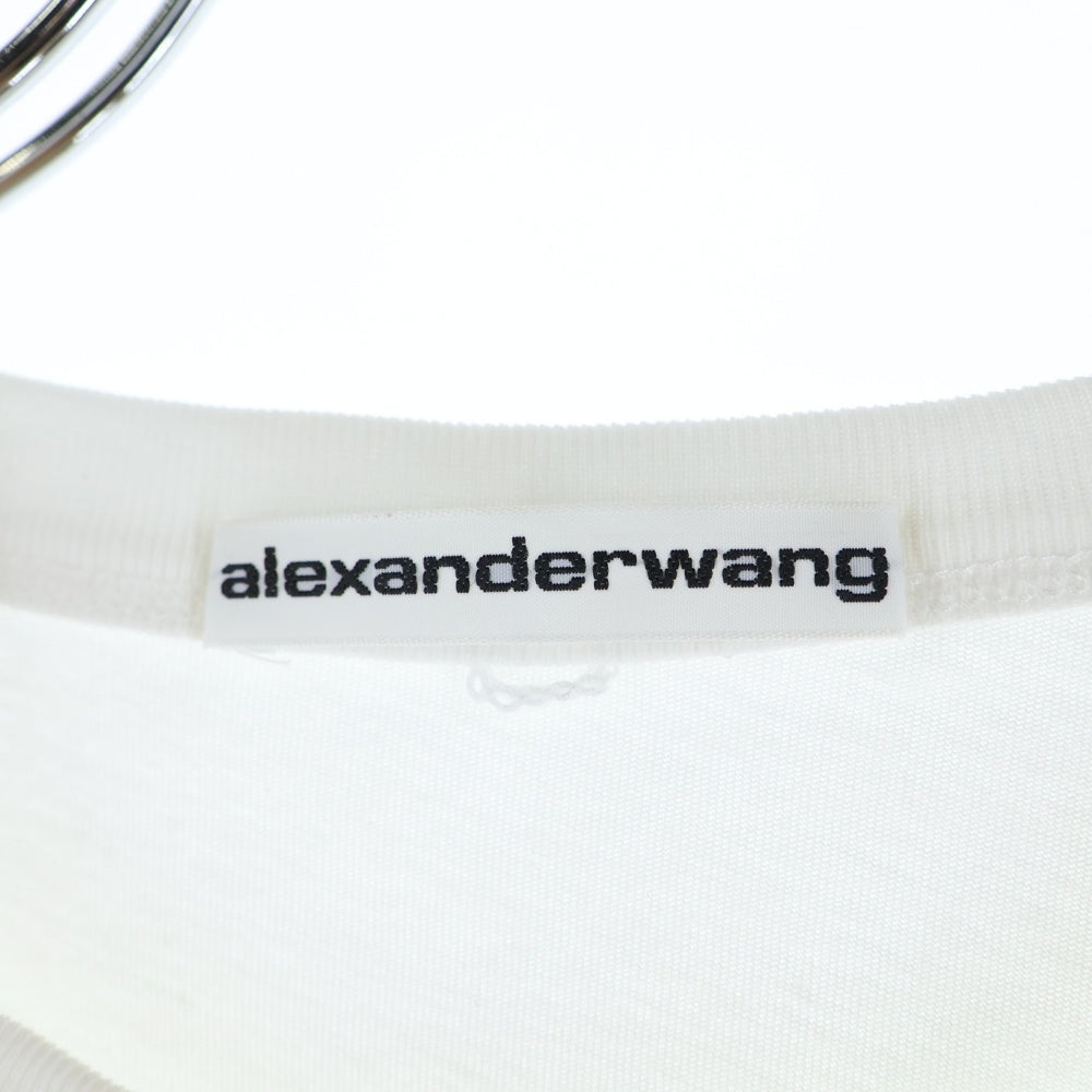 【新品】Alexander Wang 長袖クロップドシャツ alexanderwang アレキサンダーワング リブジャージー クロップド