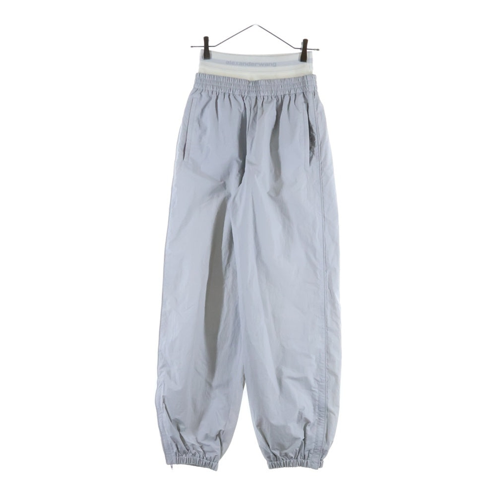 ALEXANDER WANG(アレキサンダーワン) ミッドライズ トラックパンツ ウエストロゴ グレー レディース 1WC1244661