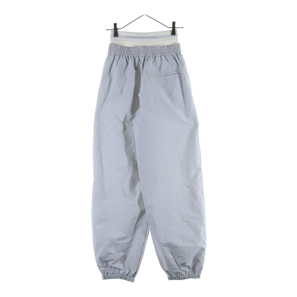 ALEXANDER WANG(アレキサンダーワン) ミッドライズ トラックパンツ ウエストロゴ グレー レディース 1WC1244661