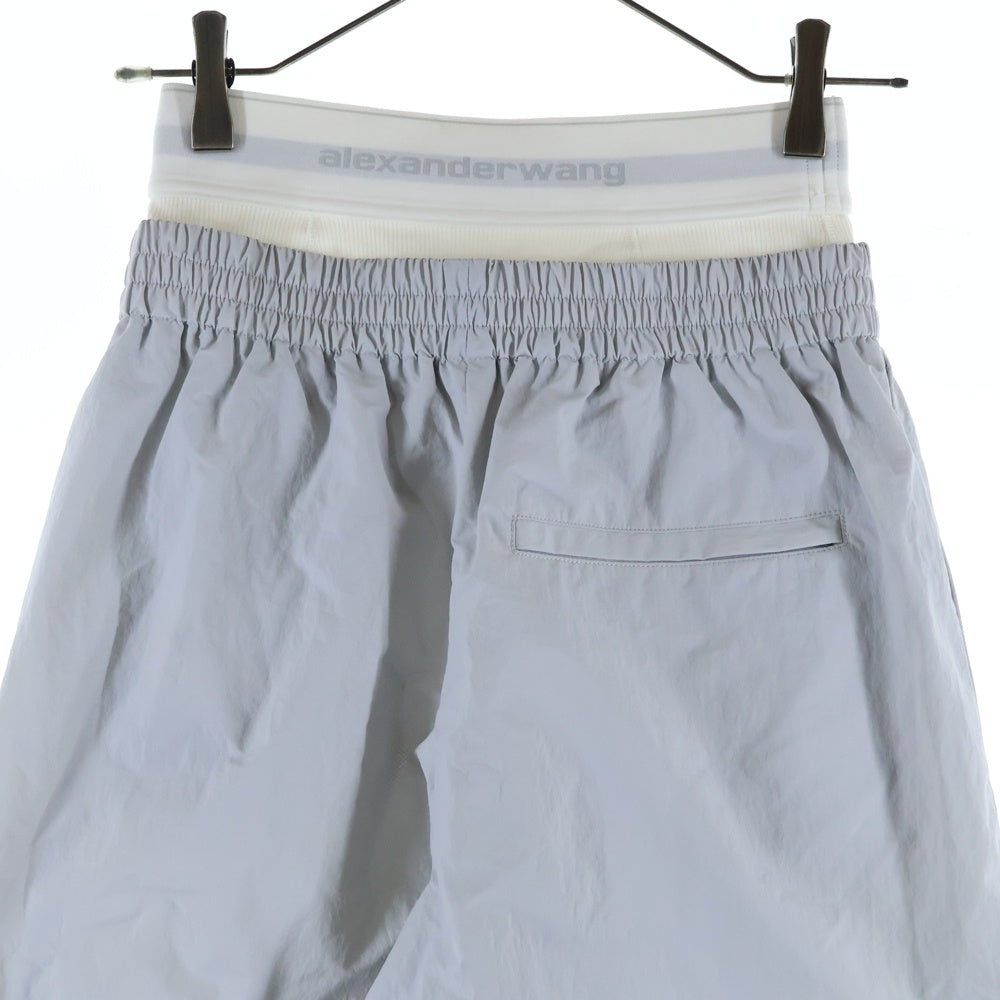 ALEXANDER WANG(アレキサンダーワン) ミッドライズ トラックパンツ ウエストロゴ グレー レディース 1WC1244661
