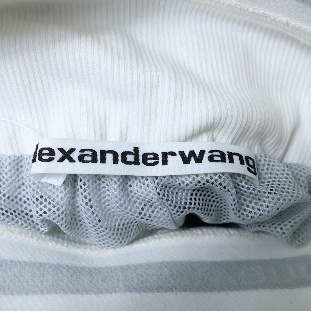 ALEXANDER WANG(アレキサンダーワン) ミッドライズ トラックパンツ ウエストロゴ グレー レディース 1WC1244661