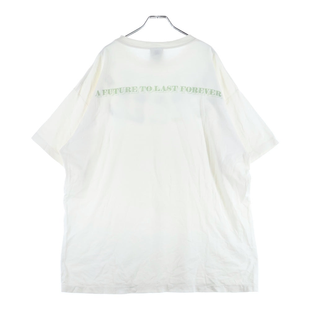 SAINT MICHAEL(セントマイケル) 24SS SS TEE MONEY SM-YS8-0000-010 ヴィンテージ加工 マネー プリント クルーネック半袖Tシャツカットソー ホワイト