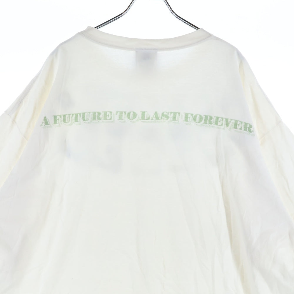 SAINT MICHAEL(セントマイケル) 24SS SS TEE MONEY SM-YS8-0000-010 ヴィンテージ加工 マネー プリント クルーネック半袖Tシャツカットソー ホワイト